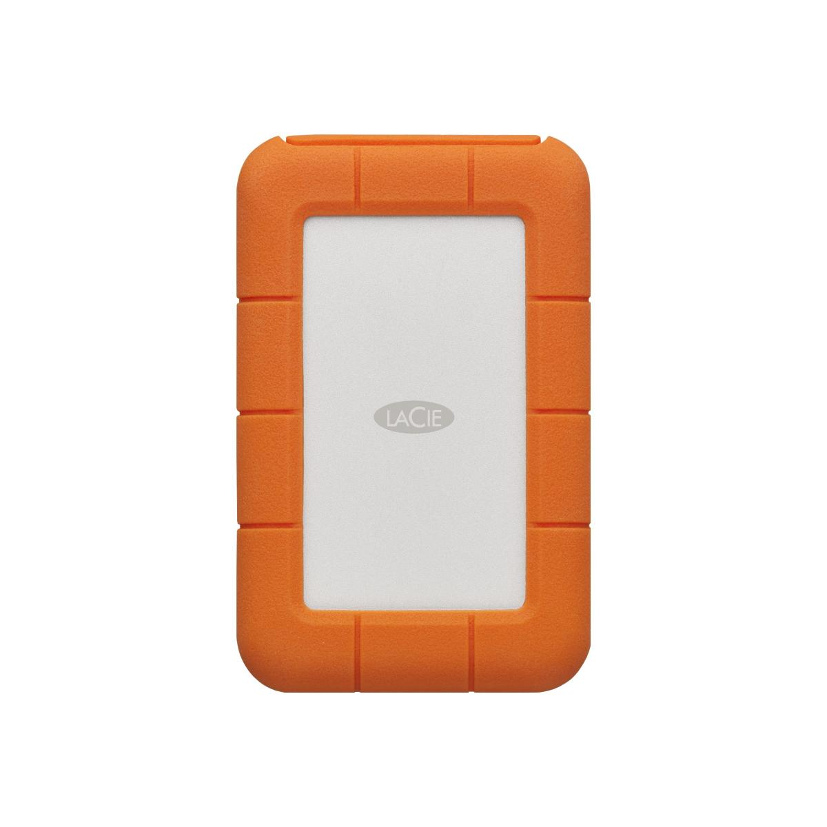 Disco Rígido Externo LaCie Rugged USB-C 2TB Resistente Naranja