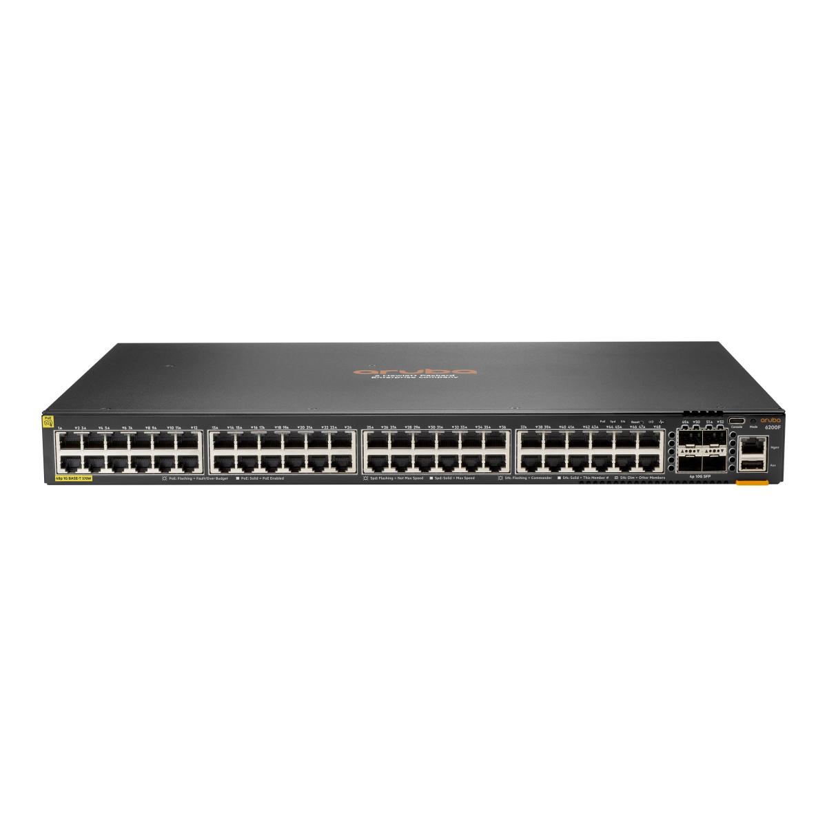 Switch Aruba 6200F 48G PoE+ 4 SFP+ Gestionado L3 Rack 1U