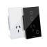 Tomacorriente Inteligente Hunnox Smart Táctil 2 Canales Negro