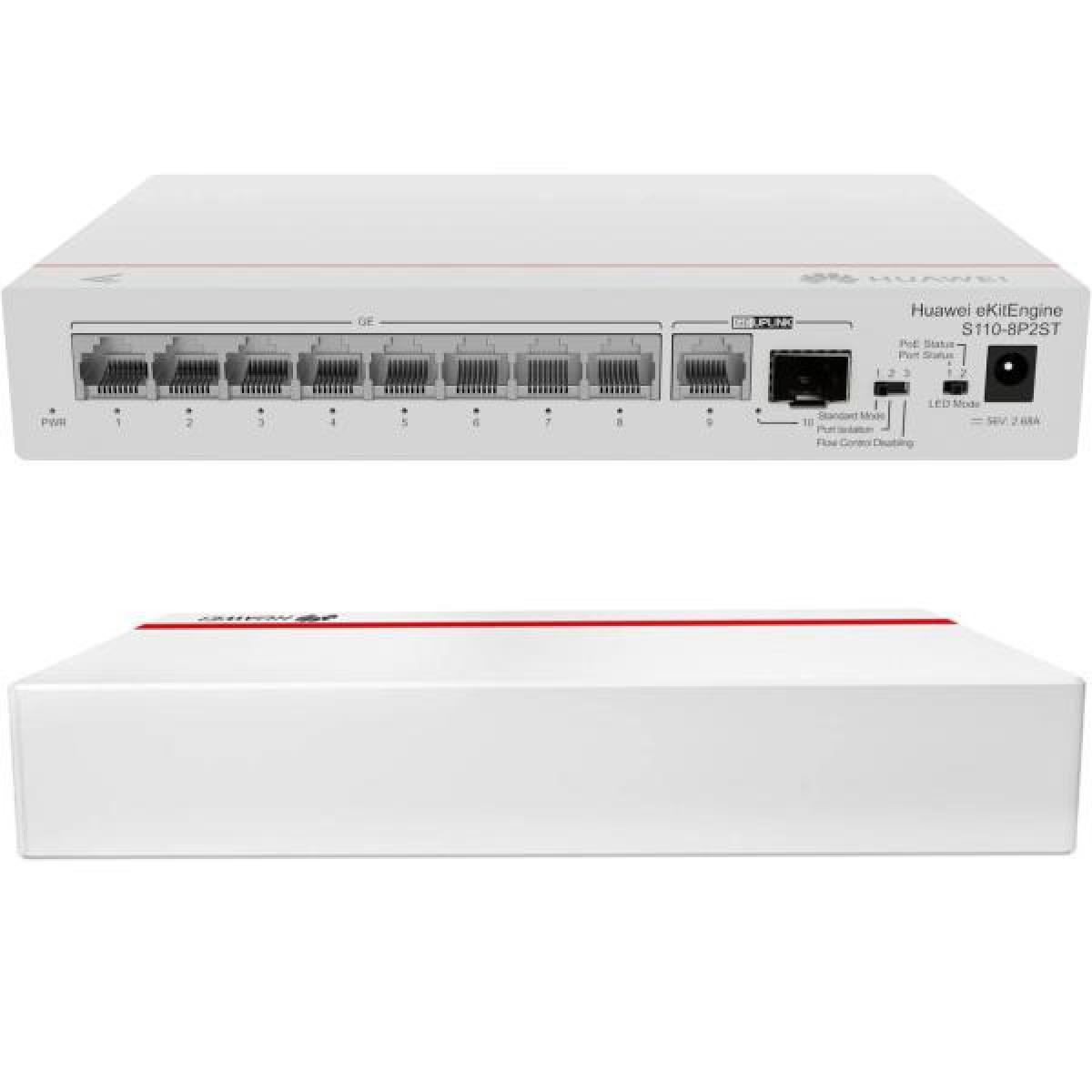 Switch Huawei S110-8P2ST 8 Puertos GE PoE+ 1 SFP