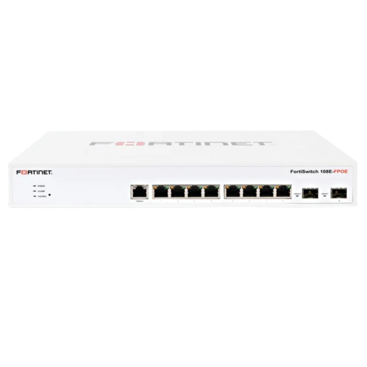 Switch Fortinet FortiSwitch-108E-FPOE 8 Puertos GE PoE+ 2 SFP 1U