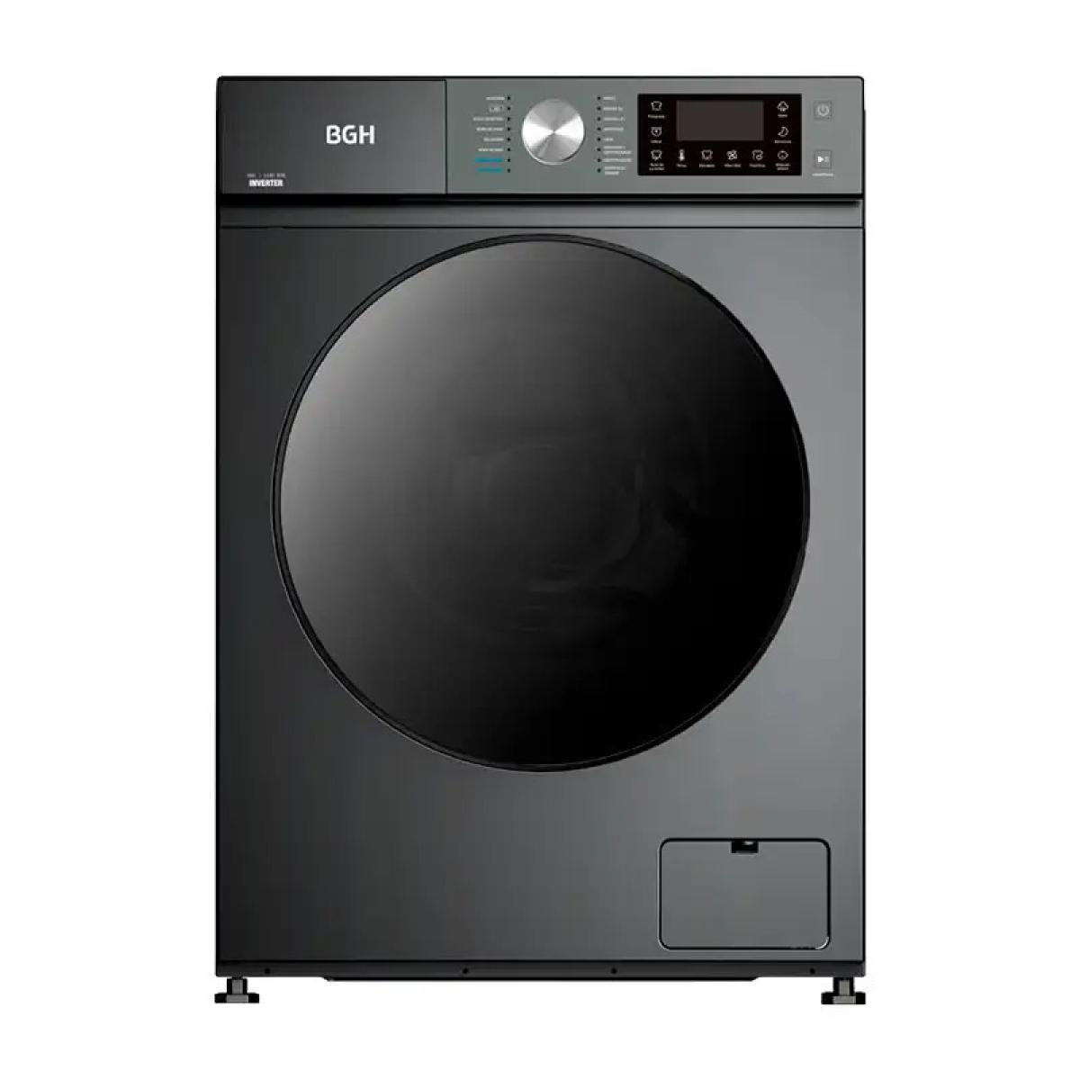 Lavarropas BGH BWFS09S25AR Carga Frontal 9 kg Inverter Gris