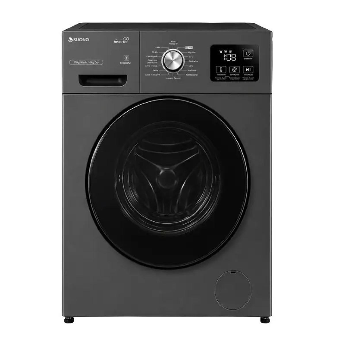 Lavasecarropas Suono 10 kg Carga Frontal Inverter Gris