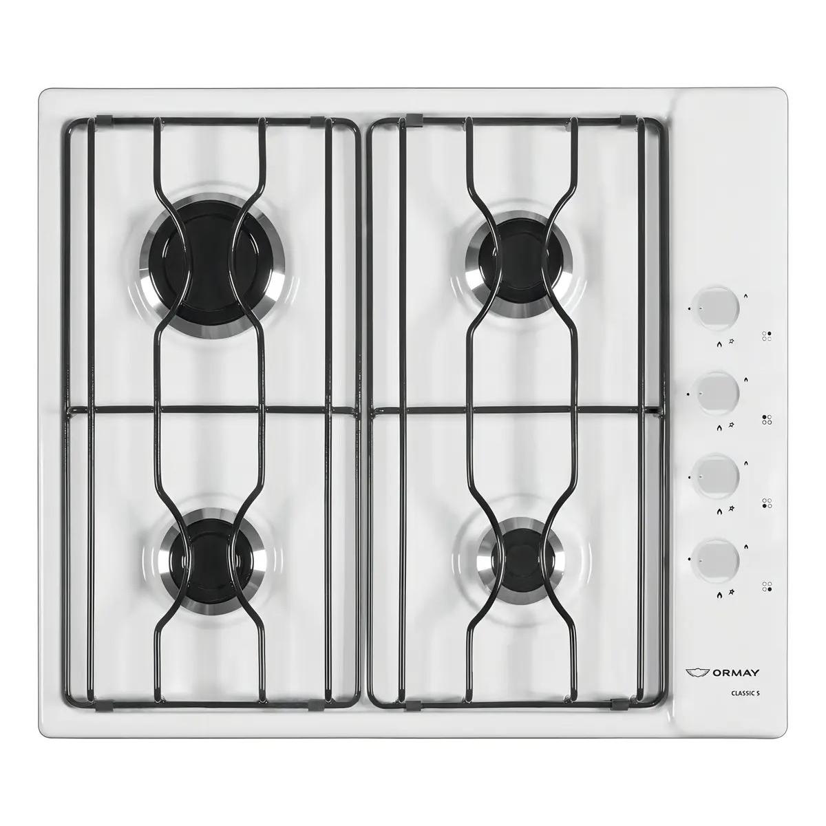 Anafe Ormay Classic S 4 Hornallas Multigas Empotrable Blanco
