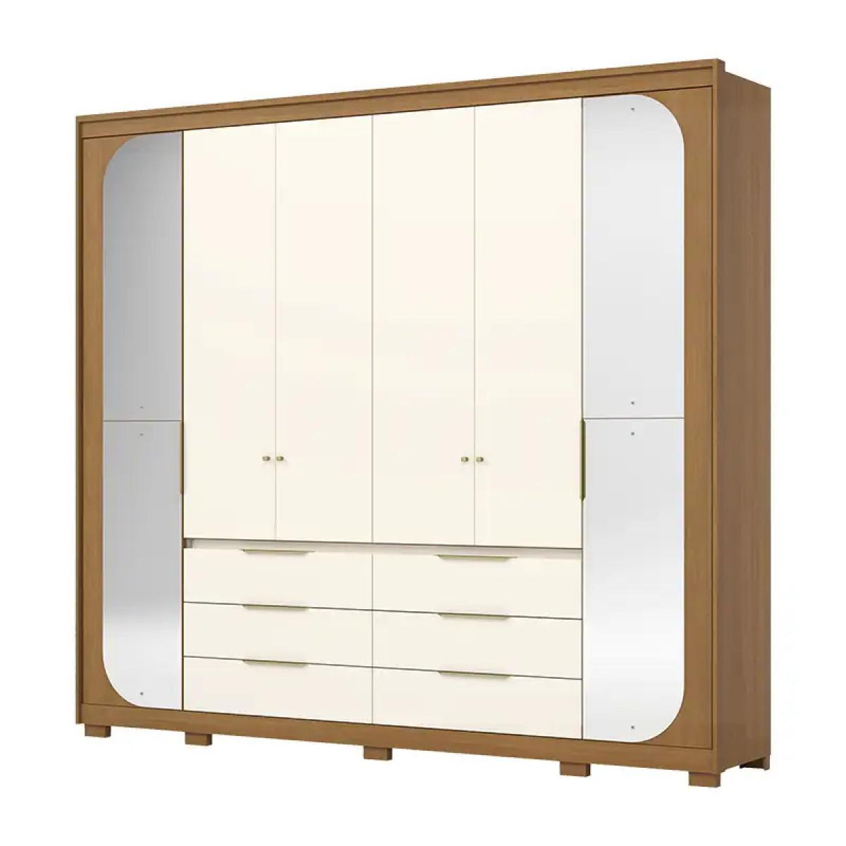 Ropero Henn Blanco 265x240 6 puertas 6 cajones c/espejo