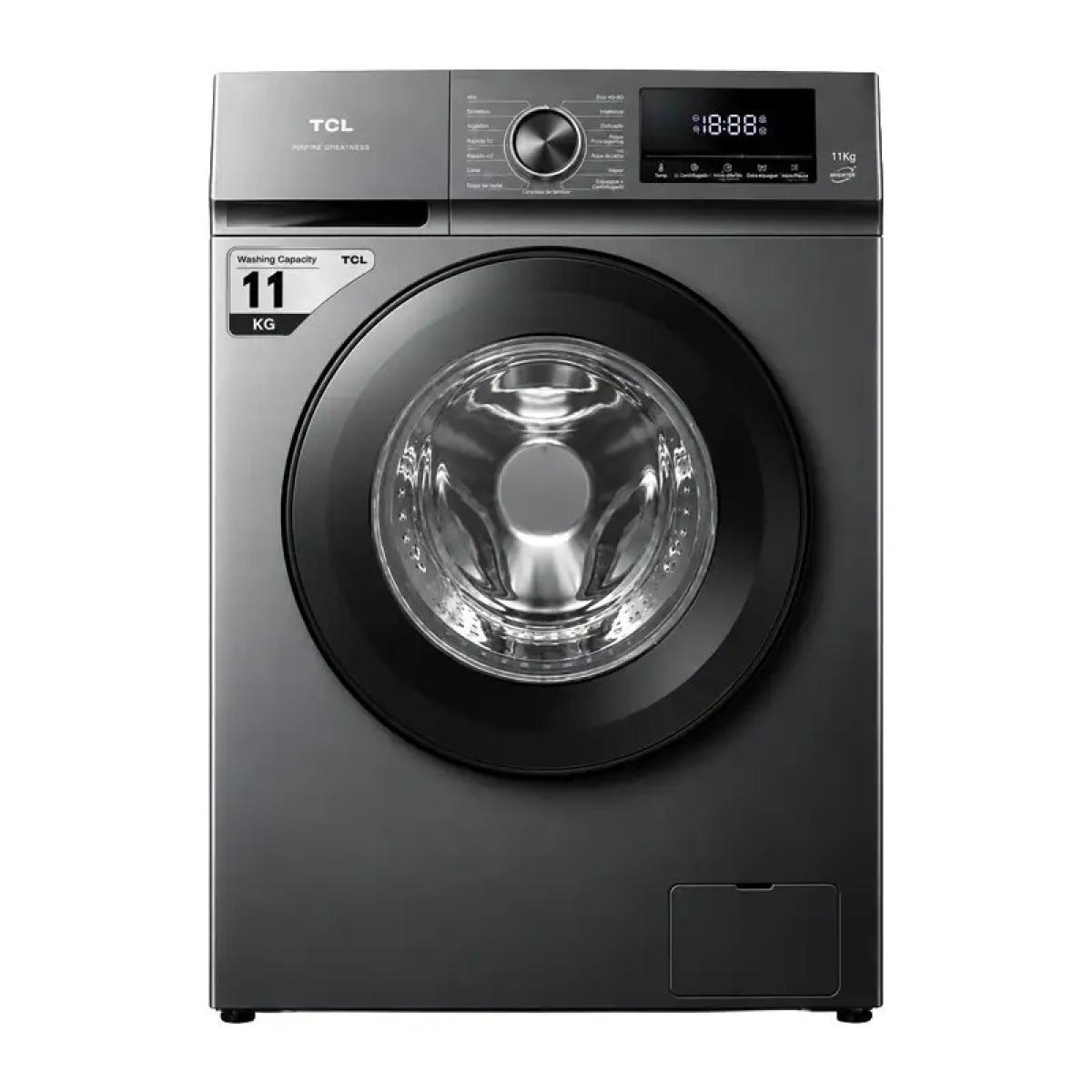 Lavarropas 11kg C.Frontal Inverter Silver TCL
